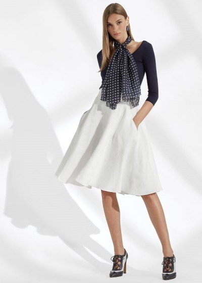 Women's Ralph Lauren Madelyn Linen Skirts | 561729DIH